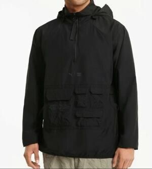 Puma x Training First Mile Utility Black Hooded Jacket 520155 Size XXL Light
